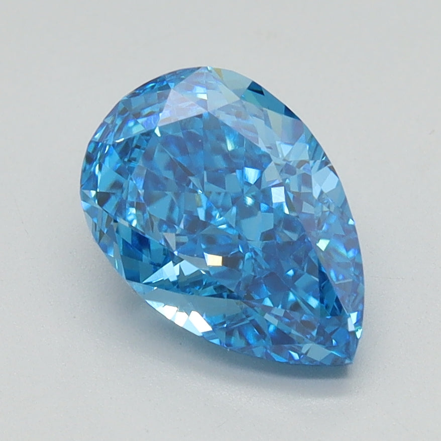 1.5 CT Pear Diamond BLUE VVS2