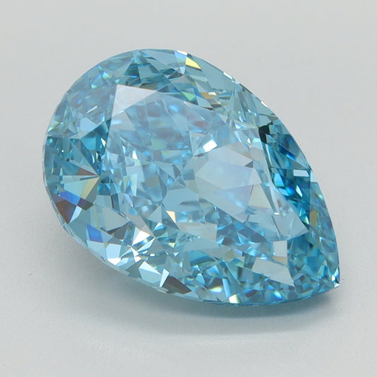 4.05 CT Pear Diamond BLUE VS1