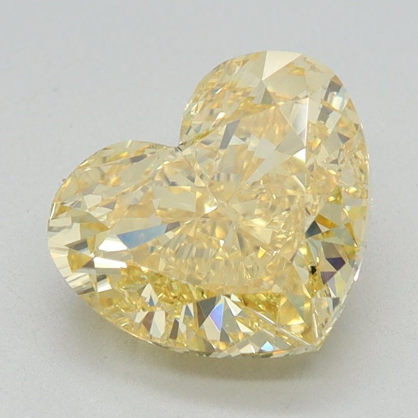2.51 CT Heart Diamond YELLOW VS1