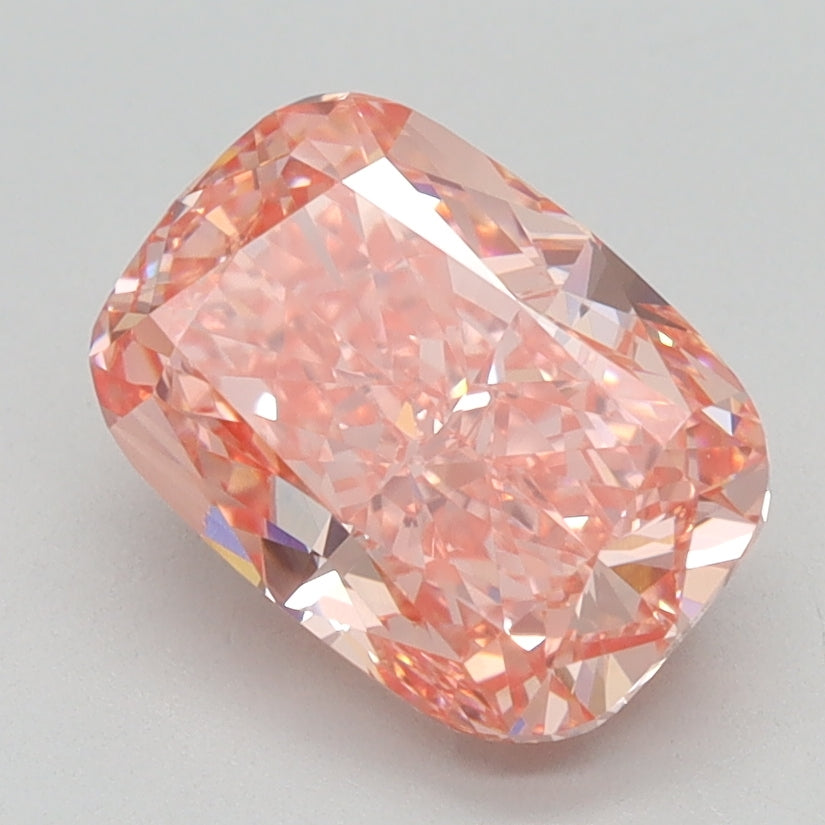 2 CT Cushion Diamond PINK VVS2