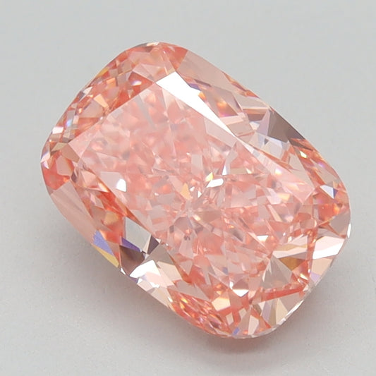 2 CT Cushion Diamond PINK VVS2
