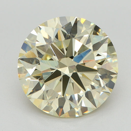 3.04 CT Round Diamond YELLOW VS1