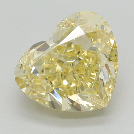 2.01 CT Heart Diamond YELLOW VS1