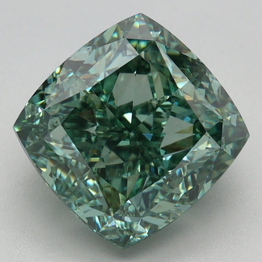 3.25 CT Cushion Diamond GREEN VVS2