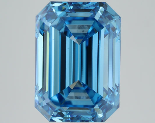 4.04 CT Emerald Diamond BLUE VS1