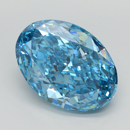 4.54 CT Oval Diamond BLUE VS2