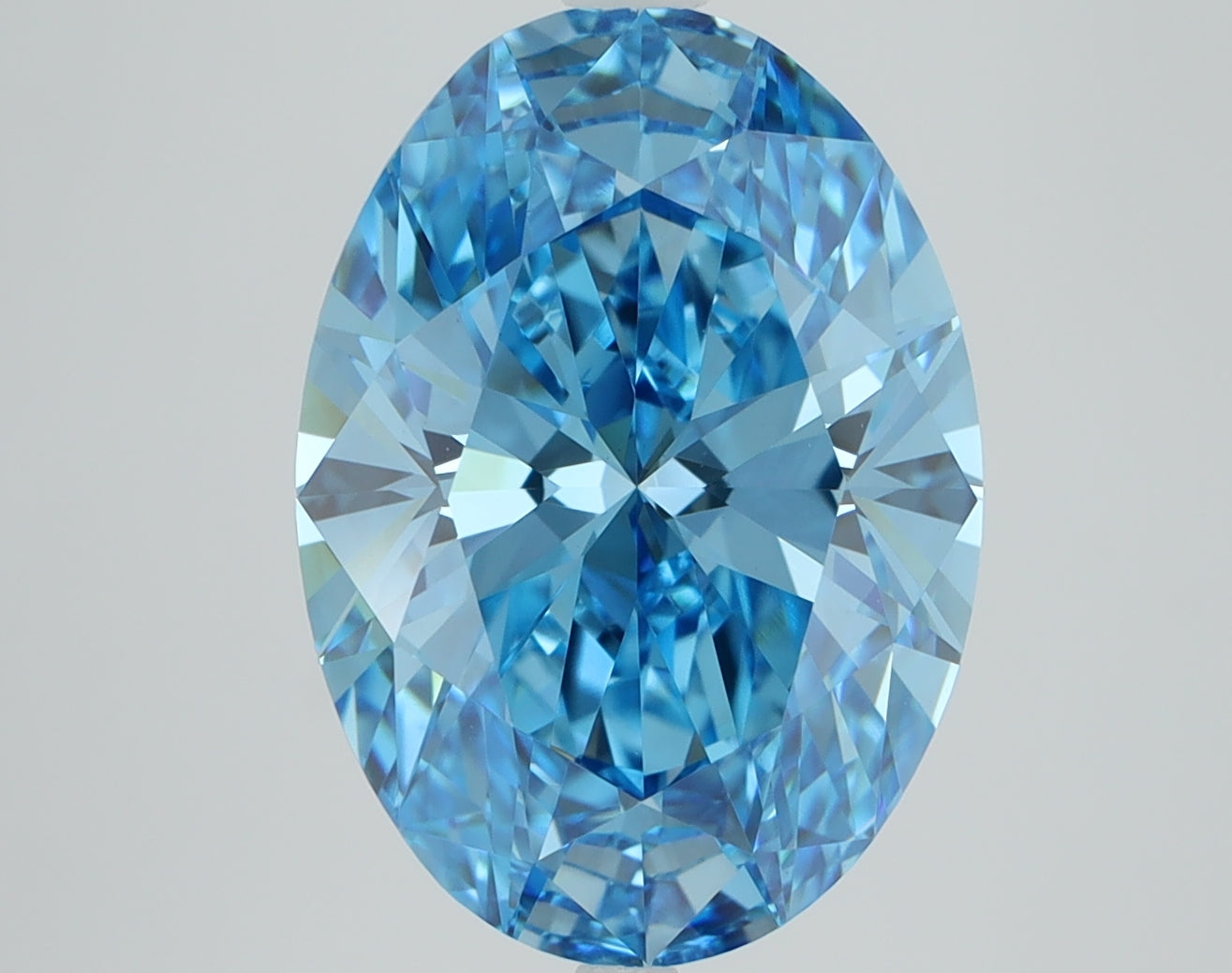 4.04 CT Oval Diamond BLUE VVS2