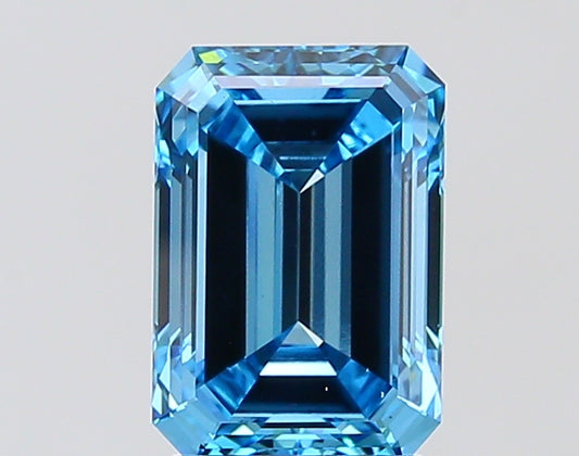 2.62 CT Emerald Diamond BLUE VS1