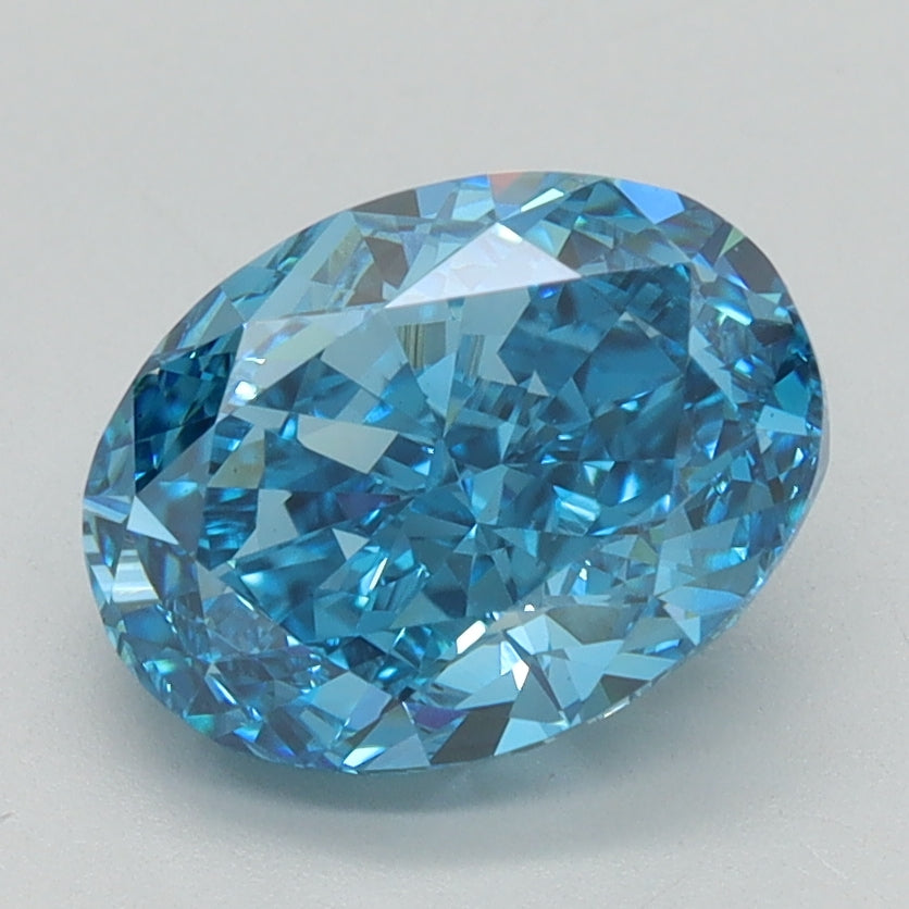 2.05 CT Oval Diamond BLUE VS1