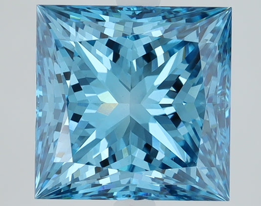 4.08 CT Princess Diamond BLUE VVS2