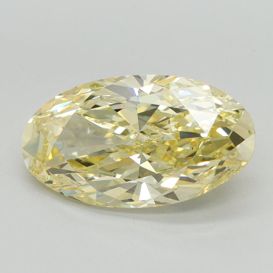 4.02 CT Moval cut Diamond YELLOW VS2