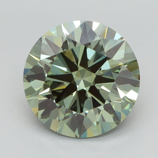 4.04 CT Round Diamond GREEN VS1