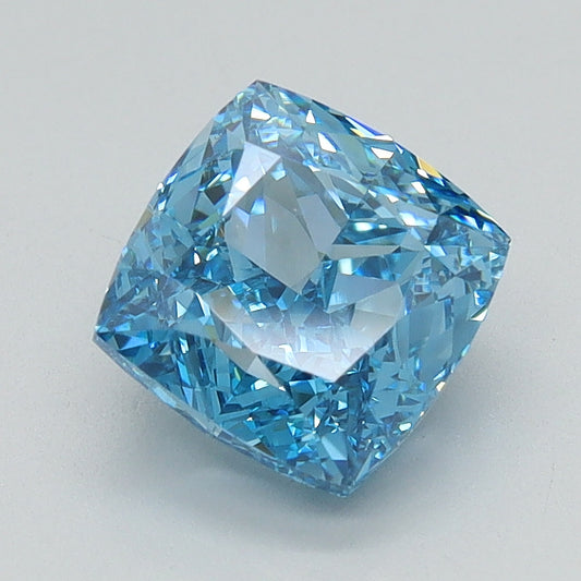 1.55 CT Cushion Diamond BLUE VVS2