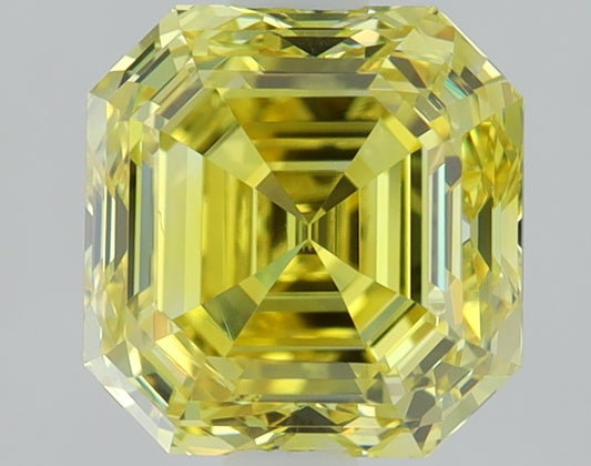 1.5 CT Asscher Diamond YELLOW VS1