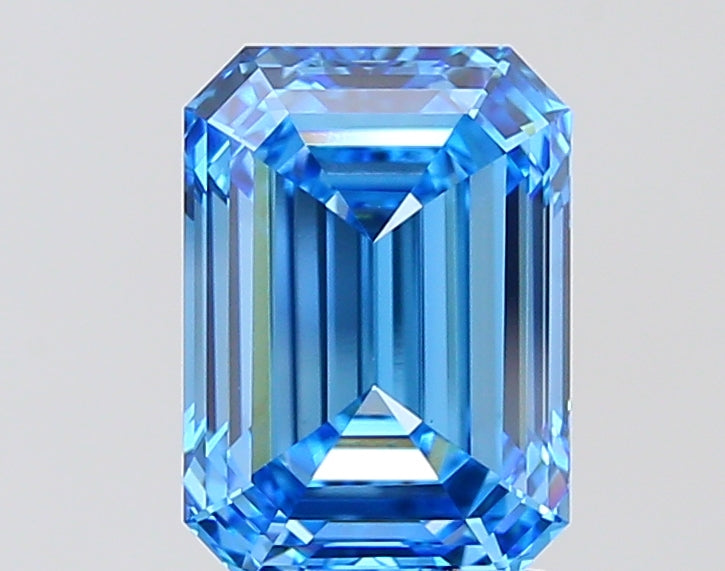 3.09 CT Emerald Diamond BLUE VVS2