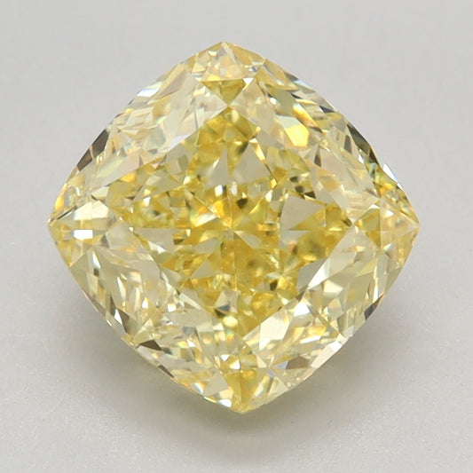 2.46 CT Cushion Diamond YELLOW VS1