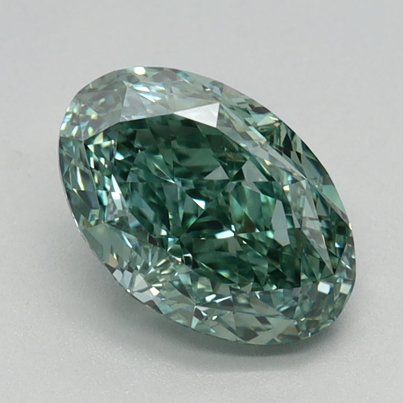 1.25 CT Oval Diamond GREEN VS1