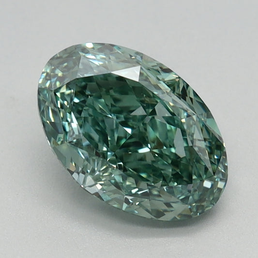 1.25 CT Oval Diamond GREEN VS1
