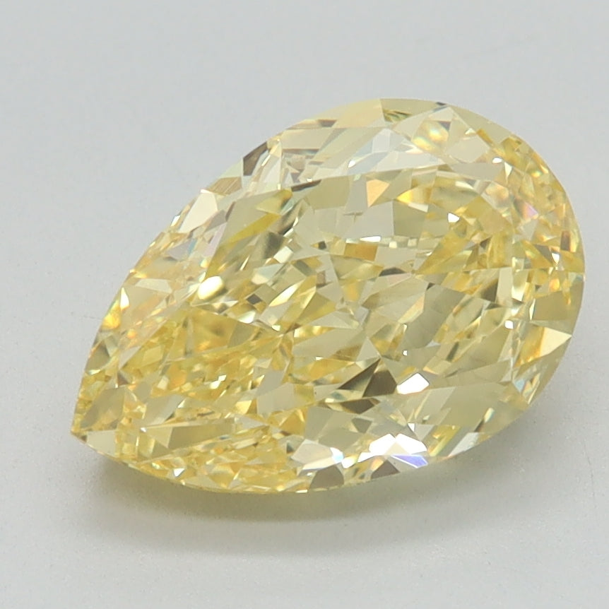 2.09 CT Pear Diamond YELLOW VVS2