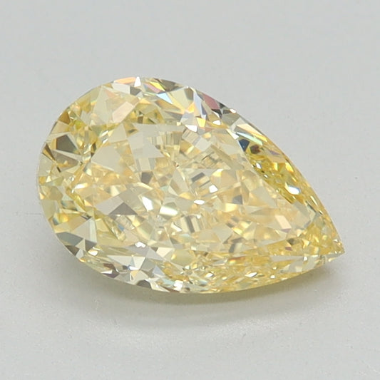1.01 CT Pear Diamond YELLOW VVS2