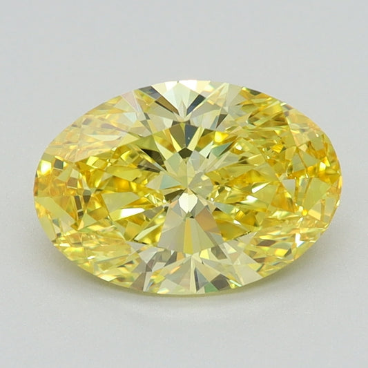 1.53 CT Oval Diamond YELLOW VS1