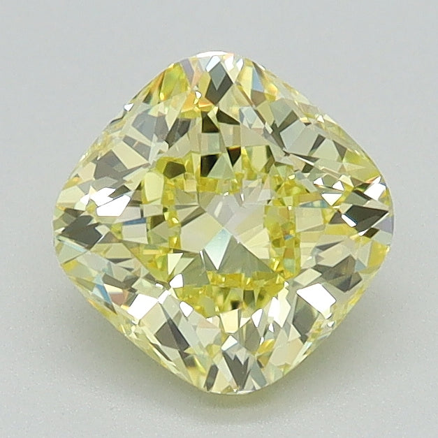 1 CT Cushion Diamond YELLOW VVS2