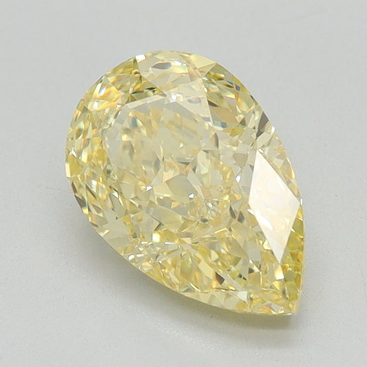 1.53 CT Pear Diamond YELLOW VVS2