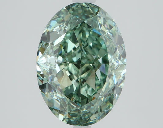 2.28 CT Oval Diamond GREEN VS1