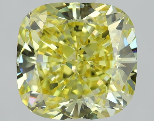 1.5 CT Cushion Diamond YELLOW VS1
