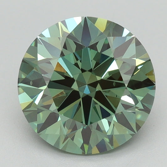 2.03 CT Round Diamond GREEN VS2
