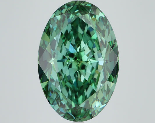 7.21 CT Oval Diamond GREEN VVS2