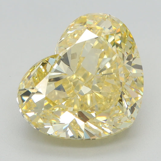5.02 CT Heart Diamond YELLOW VS1