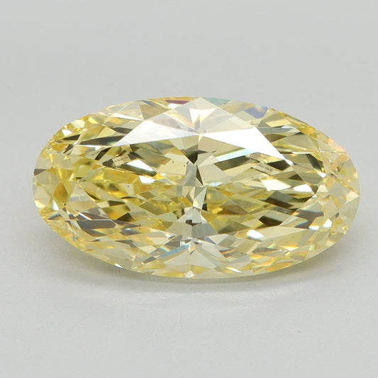 3.1 CT Moval cut Diamond YELLOW VS2