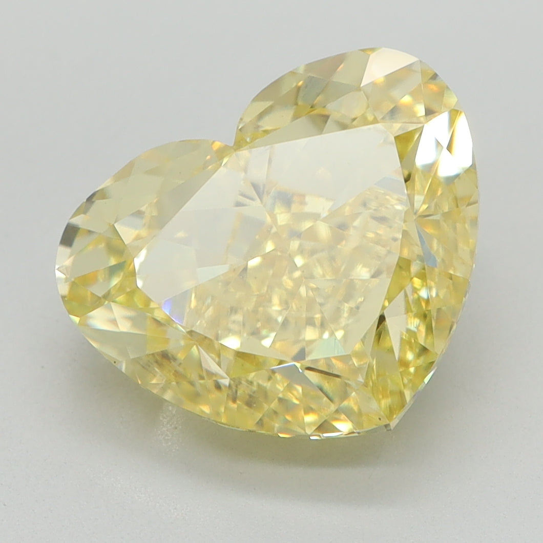 4.55 CT Heart Diamond YELLOW VS2