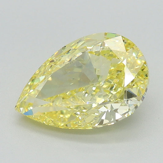 1.61 CT Pear Diamond YELLOW VVS2
