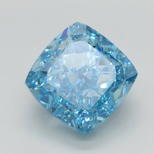 4.05 CT Cushion Diamond BLUE VS1