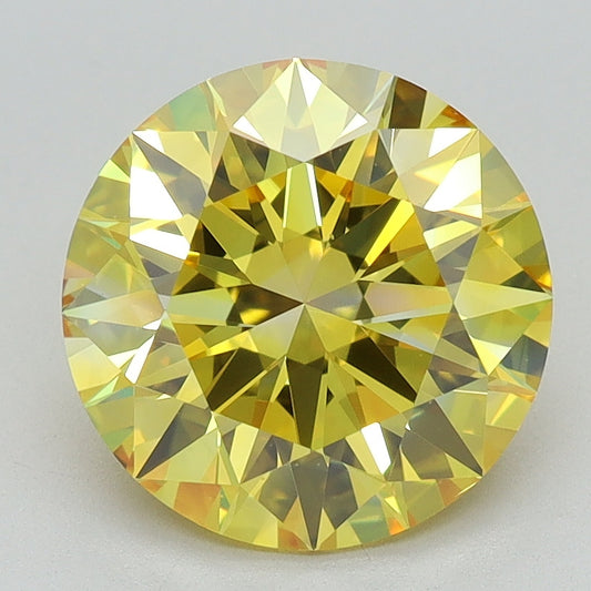 2.25 CT Round Diamond YELLOW VS1
