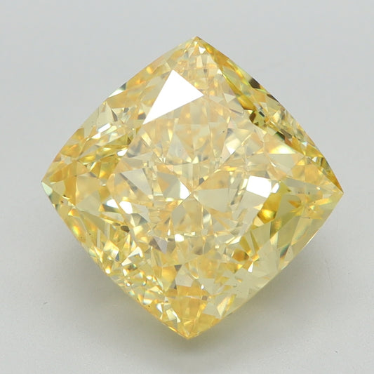 5.02 CT Cushion Diamond YELLOW VS2