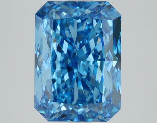 3.04 CT Radiant Diamond BLUE VVS2