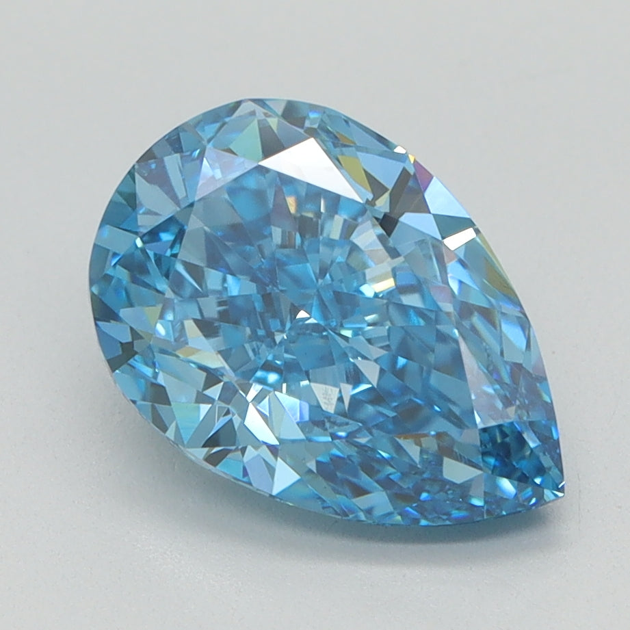 2.09 CT Pear Diamond BLUE VVS2